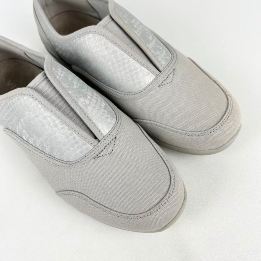 Vionic Denver Gray Canvas Snake Print Slip On Sne… - image 8